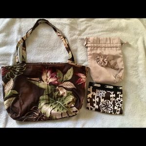 Hawaiian style bag, LeSportsac small pouch for women etc
